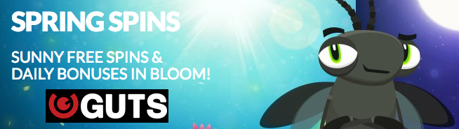 Get Spring Free Spins and In Bloom Slot Bonuses at Guts Casino