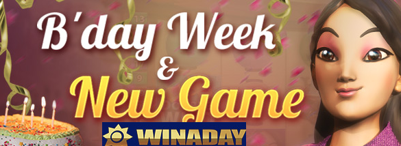 8 Days of Slot Bonuses and New Game at Winaday Casino