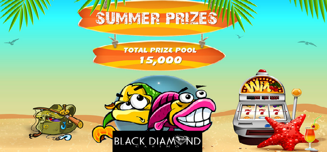 Get your spin finger on 15000 worth of prizes at Black Diamond Casino