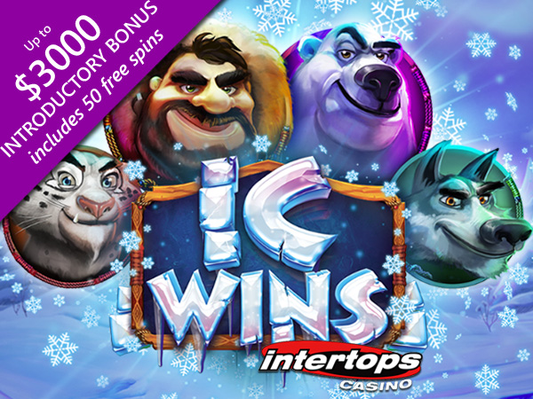 Cash in on 50 Free Spins on RTG’s Frosty New ‘IC Wins’ Slot at Intertops Casino