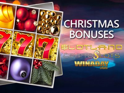 Festive Freebies and Bonuses Galore Await under the Xmas Tree at Slotland, WinADay and Cryptoslots Casinos