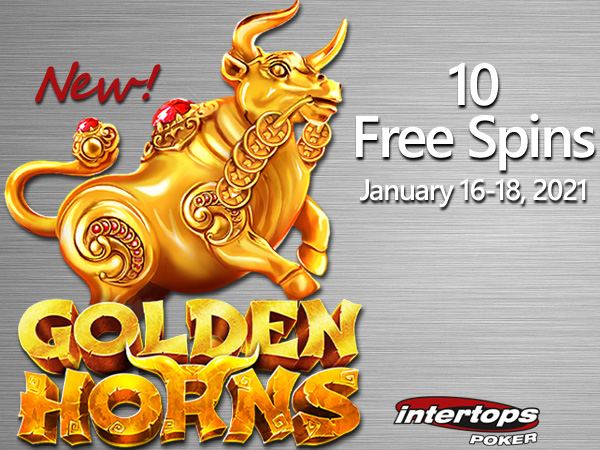Celebrate the Year of the Ox with 10 Free Spins on BetSoft's Golden Horns Slot at Intertops Poker