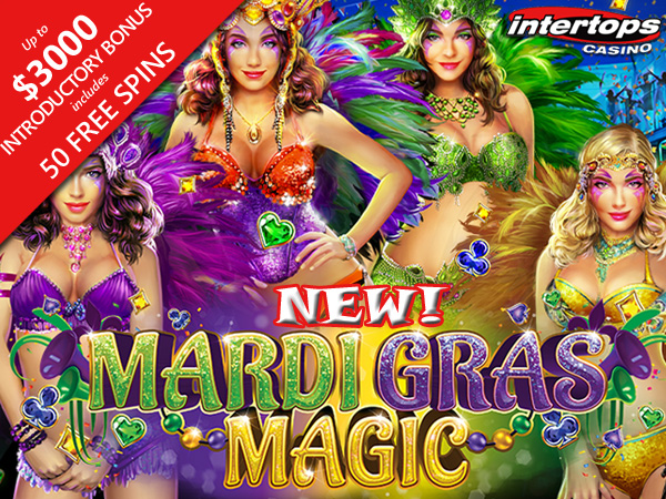 Play the New Mardi Gras Magic Slot at Intertops Casino and Celebrate Fat Tuesday