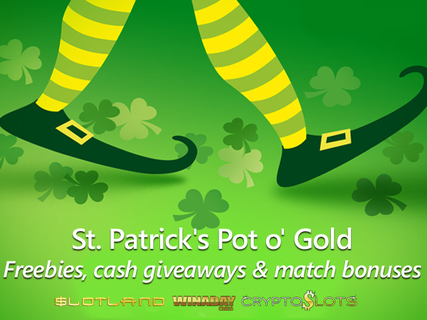 Claim your Pot o' St Patrick's Bonuses at the End of the Rainbow at Slotland Casino