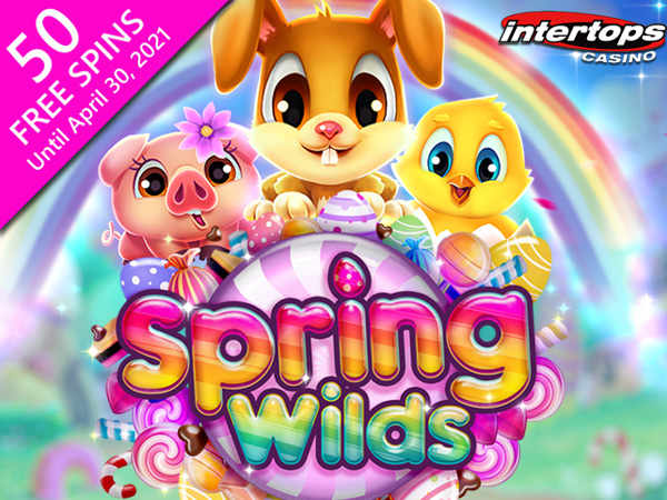 Get 50 Free Spins to Spin and Win Big Playing the new Spring Wilds slot at Intertops Casino