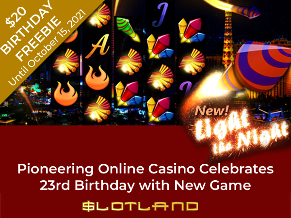 Celebrate Slotland Casino's 23rd Birthday with Fireworks and Freebies Galore